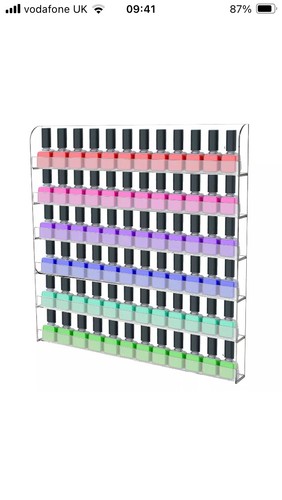 Wall mounted nail polish - wall,