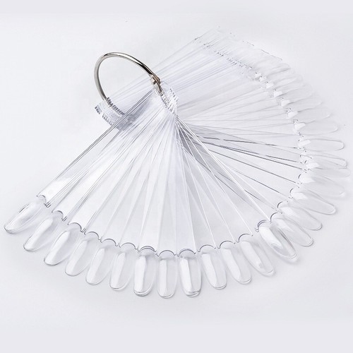 Fake nail display oval clear - fake,