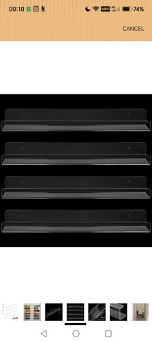40cm clear acrylic wall - 6x,